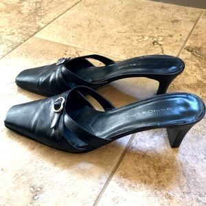 Bandolino black backless pumps size 8